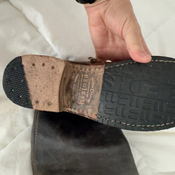 Rare! Bed Stu Manchester Two Tone Knee High Distressed Leather Riding Boots - Picture 3 of 10